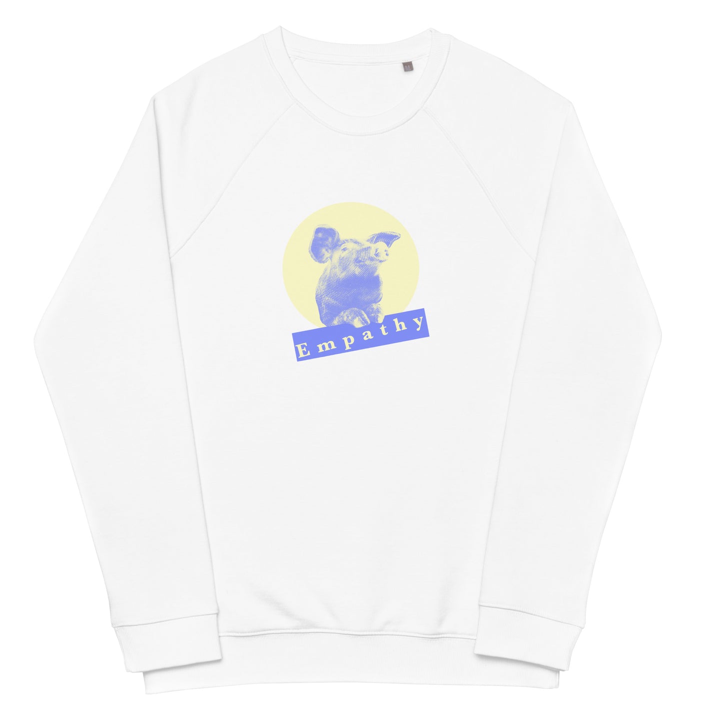 Empathy Pig Unisex organic raglan sweatshirt