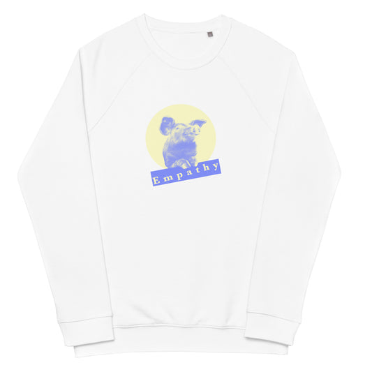 Empathy Pig Unisex organic raglan sweatshirt